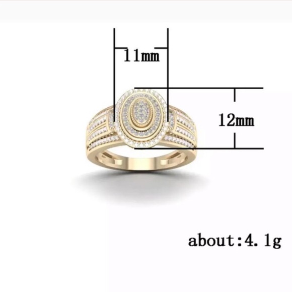 NEW Round Full Rhinestones Engagement Ring - Picture 5 of 9